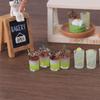 2 Pcs/Bag Miniature Toy Ice Drinks Micro Landscape Ornaments Dollhouse Toys Accessories Doll House Kitchen Decoration Kids Gifts