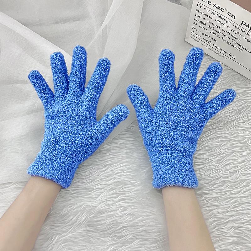 1Pair Anti Pilling Student Cute Writing Warm Gloves Gift Winter Fashion Coral Fleece Practicality Touchscreen Gloves Minimalist