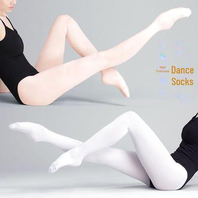 Weiße Tanzstrumpfhose für Mädchen – Frühlings-/Herbststil mit separatem dreieckigem Schritt