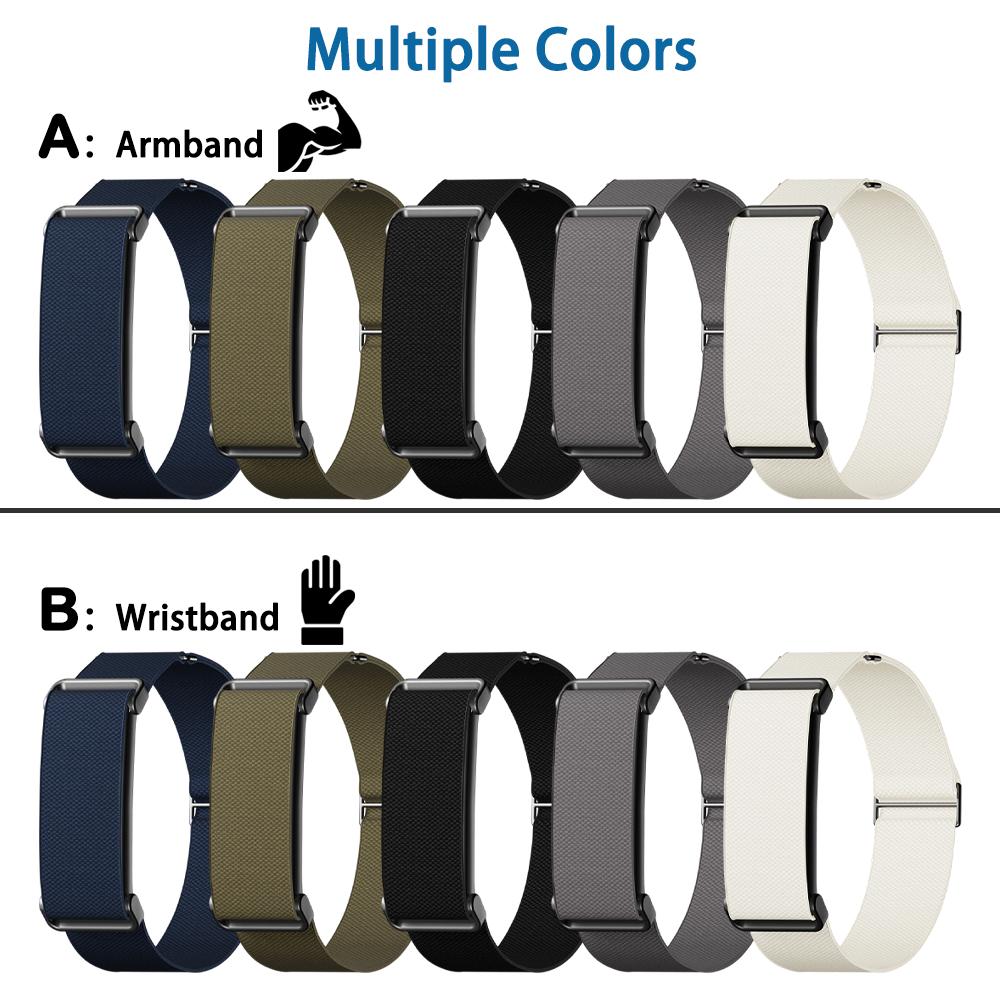 Sport Nylon Wristband + Armband Combo for Google Fitbit Air Integrated Metal Frame Strap Adjustable Sliding Buckle Sport Band