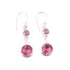 Pink Tourmaline Gemstone 925 Sterling Silver Handmade Jewelry Bridal Earrings EE-160-11