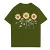 Women's Casual Round Neck Floral Print Short Sleeve T-Shirt Top