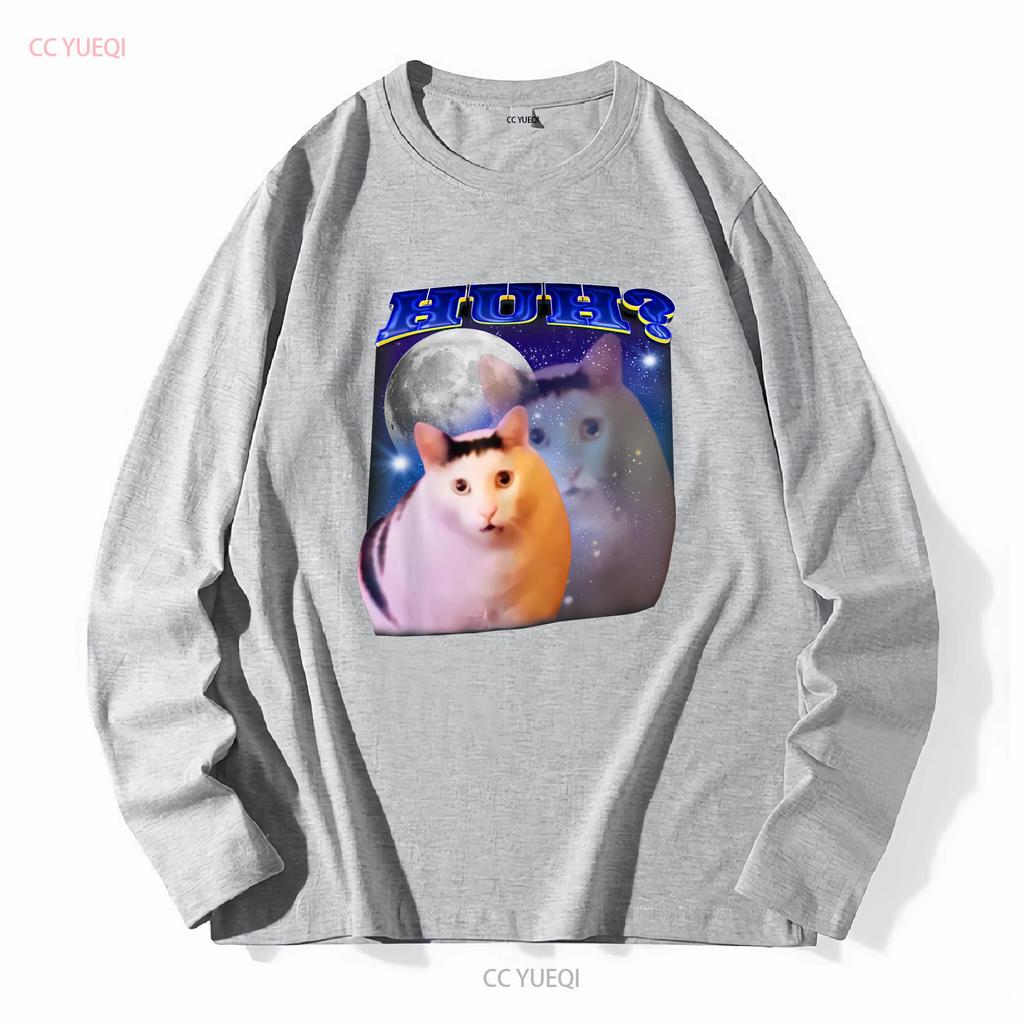 Funny Meme Huh Cat T Shirt vintage Washed Versatile Comfortable Breathable streetwear Stretched designer clothes fashion Casual