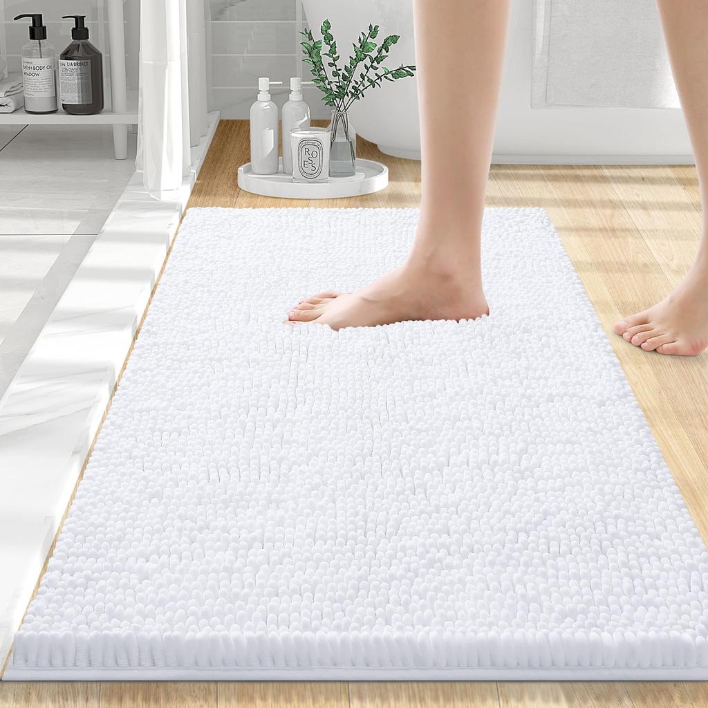 Olanly Chenille Badematte Mode Rutschfest Weich Flauschig Badematten Für Badezimmer Super Saugfähige Fußmatten Waschbare Badematte