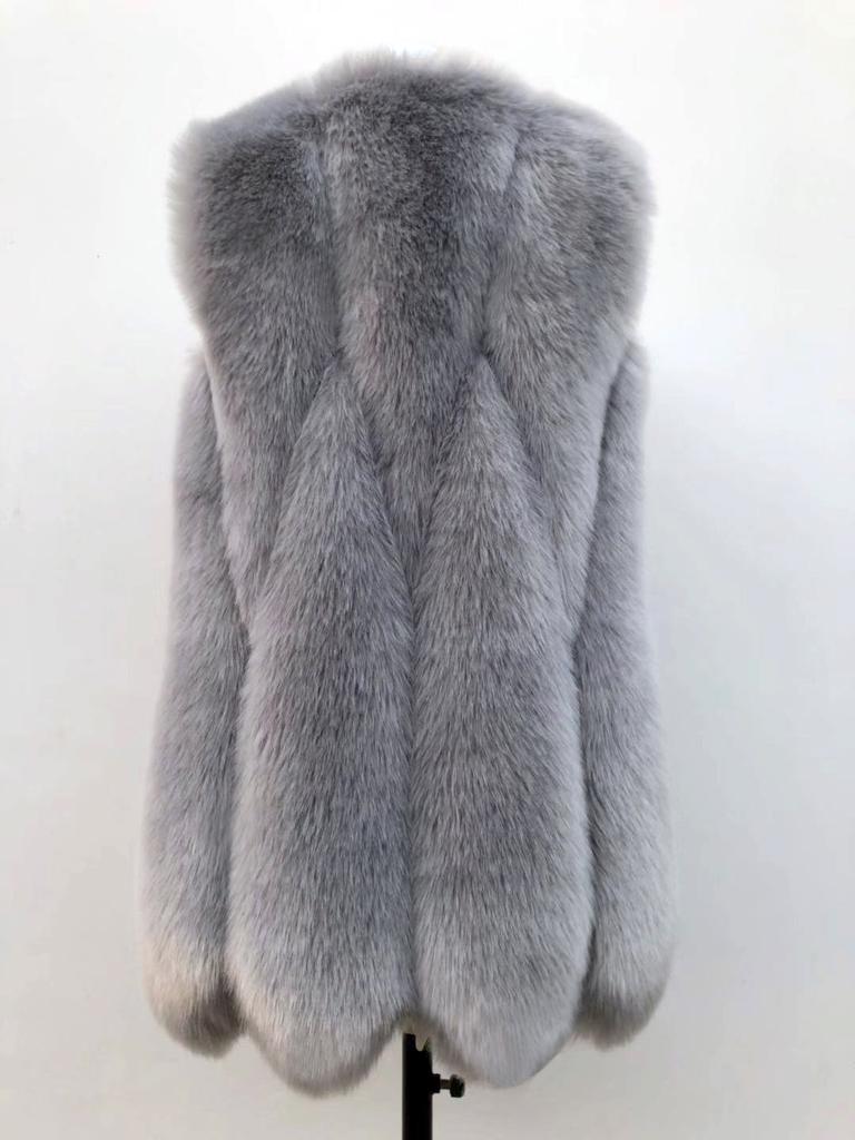 Haining fur winter new warm fur vest women's medium and long Korean version slim-fitting imitation fox fur coat