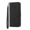 DIERFENG DF-03 For Xiaomi 17 Pro Case Lines Imprint Wallet Leather Phone Cover with Wrist Strap