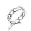 2022 Trendy Hollow Roman Numeral Ring Stainless Steel Love Heart Finger Rings Geometry Brand Jewelry Women Size 7-9