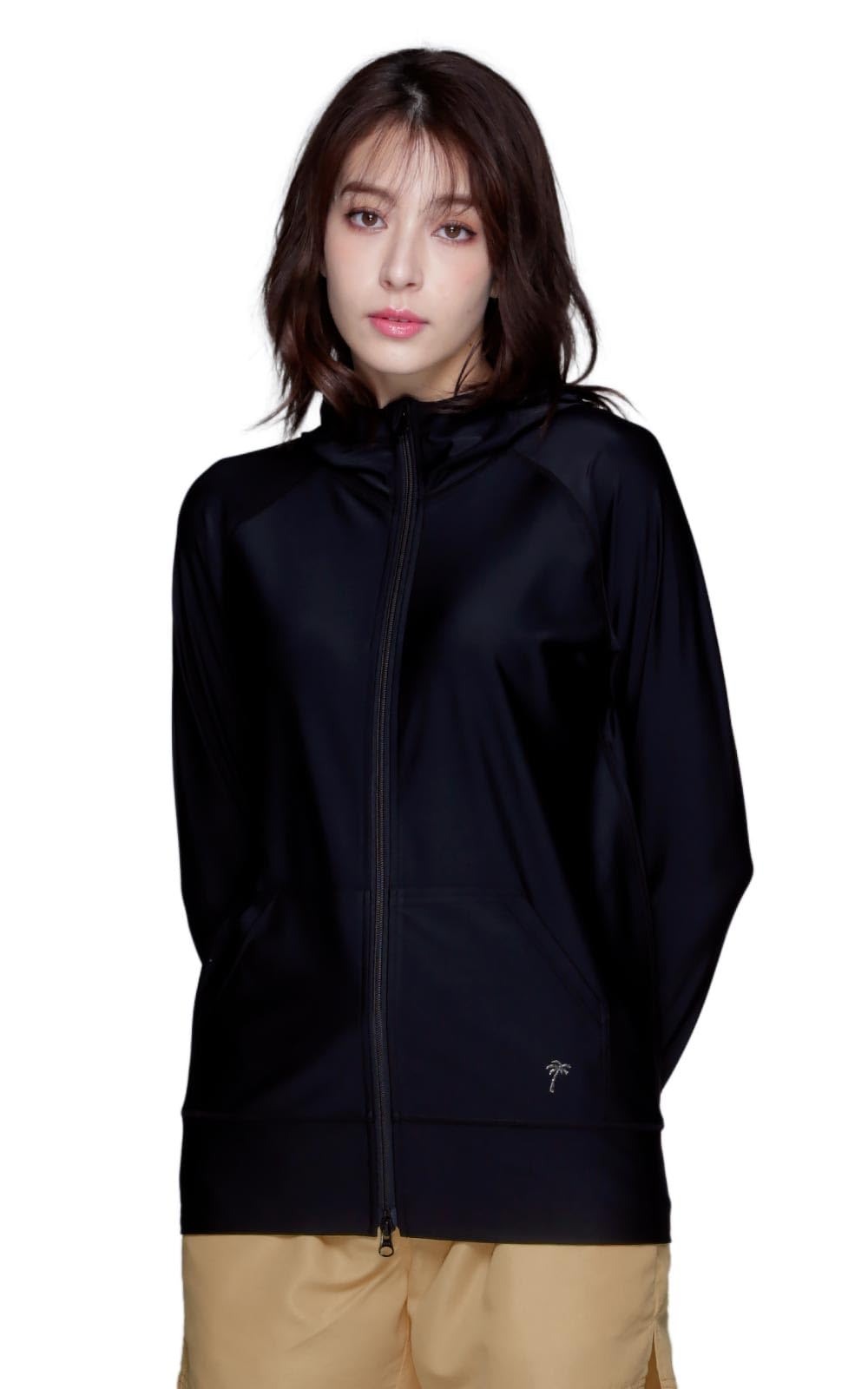 

ICEPARDAL Рашгард с длинным рукавом Размер UV UPF Палец Непрозрачный цвет Однотонный Доступный Женский Защитный, IR-7100, Черный, WXL, С капюшоном, Амфибийный, Защита, чёрный