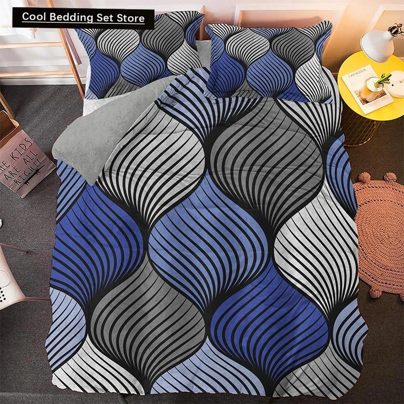 Irregular Geometry King Queen Duvet Cover Bohemian Style Bedding Set for Kid Teens Adult Modern Art 23pcs Polyester Quilt Cover