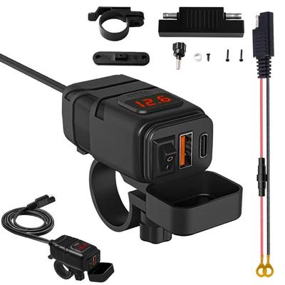 Carregadores de bateria Powersports Motor USB Carregador rápido USB Tipo C PD e carregador rápido 3.0 Carregador USB para motocicleta Motocicleta