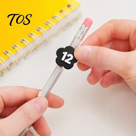 Classroom Grouping Labels 30PCS Numbered Pencil Toppers, Reusable Prevent Confusion Labels, Management System Plastic Tracking Marker Clips,