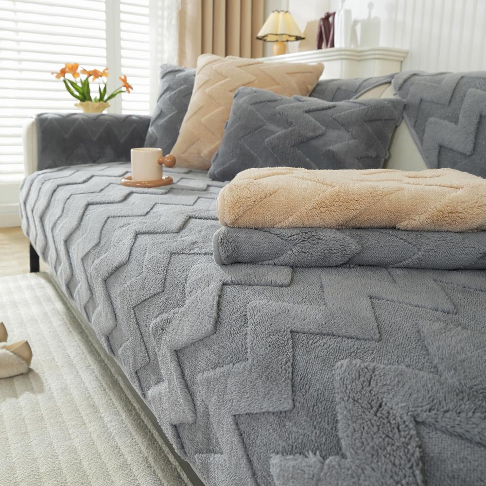 Thickened Plush Sofa Cushion Sofa Seat Cushion Sofa Towel Non-Slip Autumn And Winter  New Sofa Cover Cover Cloth