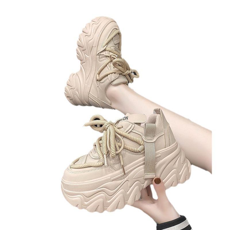 Dad Shoes Women's Spring and Autumn New Thick Bottom Heightened Platform Shoes Ins Trendy All-Match Casual Sneaker