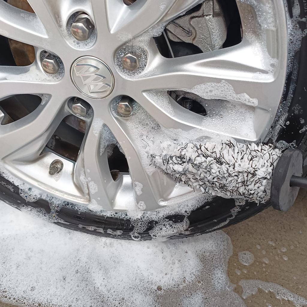 Microfaser Felgenbürste Weiche Felgenbürste Alufelgen Reinigungsbürste Felgenbürste für Stahlfelgen Alufelgen Lange Auto Reinigungsbürste