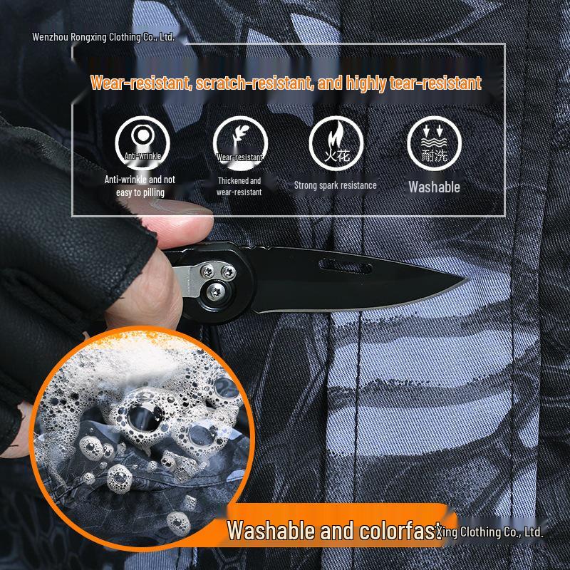 Ensembles de Vêtements de Travail de Soudure Camouflage: Combinaisons de protection de chantier durables pour hommes et femmes