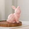Ceramic Rabbit Sculpture Animal Figure Statue for Easter Table Decoration and Garden Desktop Display