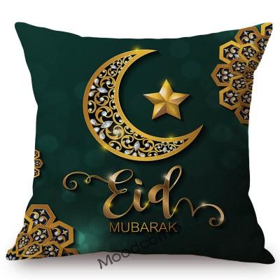 Eid Mubarak Ramadan Decoration Islamic Moon Moslem Muslim Art Home Decorative Sofa Throw Pillow Case Cotton Linen Cushion Cover