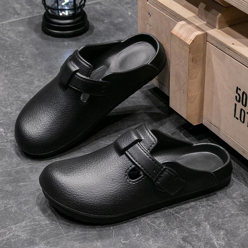 Fashion Womens Summer EVA Toe-Cover Slides Slip-On Cloud Comfort Slippers Lightweight Breathable House Shoes Beach Home Quick-Dry Design