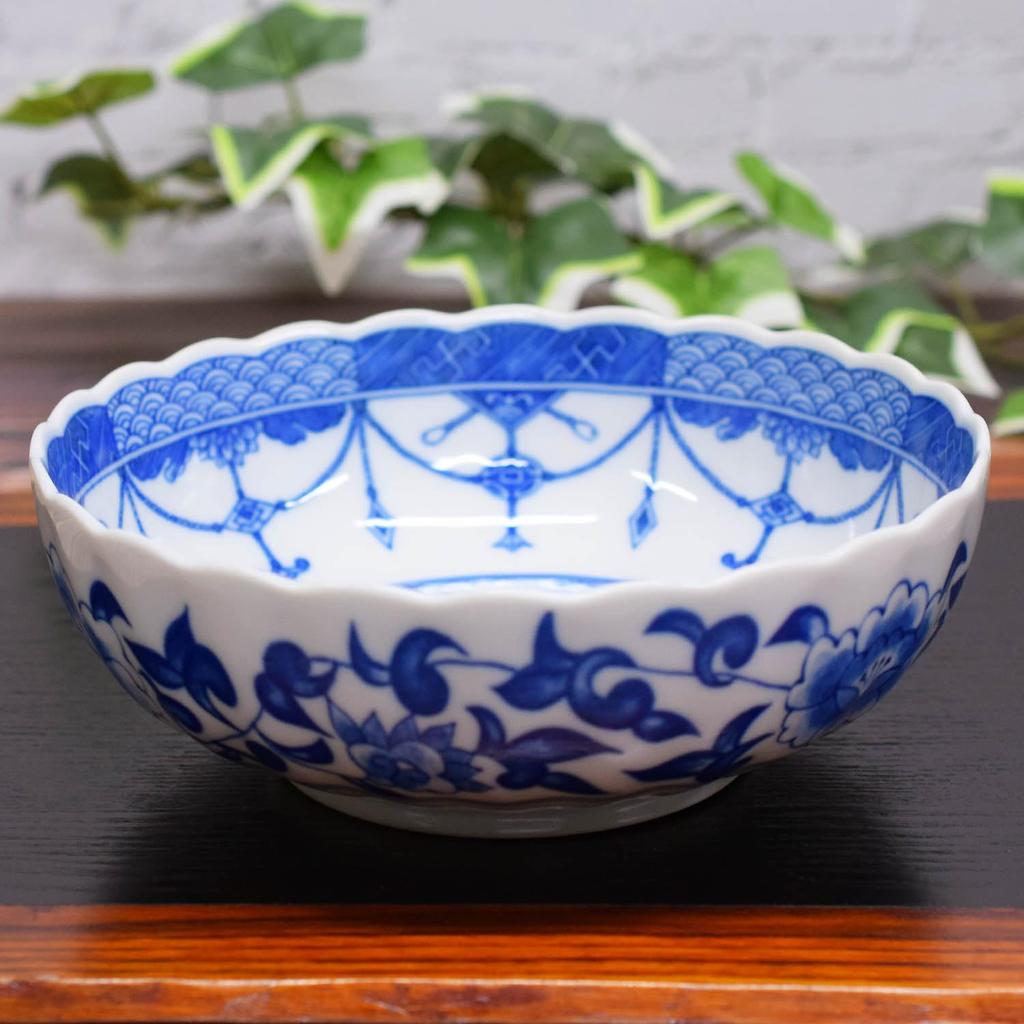 Japanese Warehouse Stylish Tableware Kutani Ware Bowl Yoshidaya Camellia and Bird Pottery Luxury Japanese Tableware Serving Bowl Bowl Made in Japan