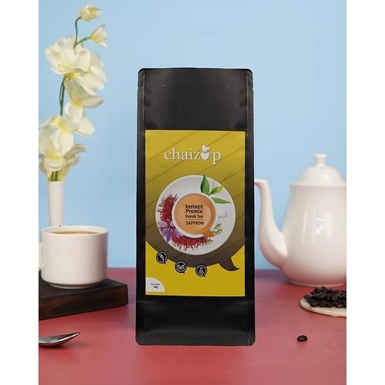 Chaizup Premium 1 Min Instant Saffron Tea Premix - 1kg Poly | Saffron Flavours | Approx. 72 Servings | 1kg