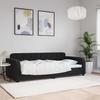 Vidaxl Sofa with Sleeping Function, Black, 90X200 Cm, Upholstered In Velvet