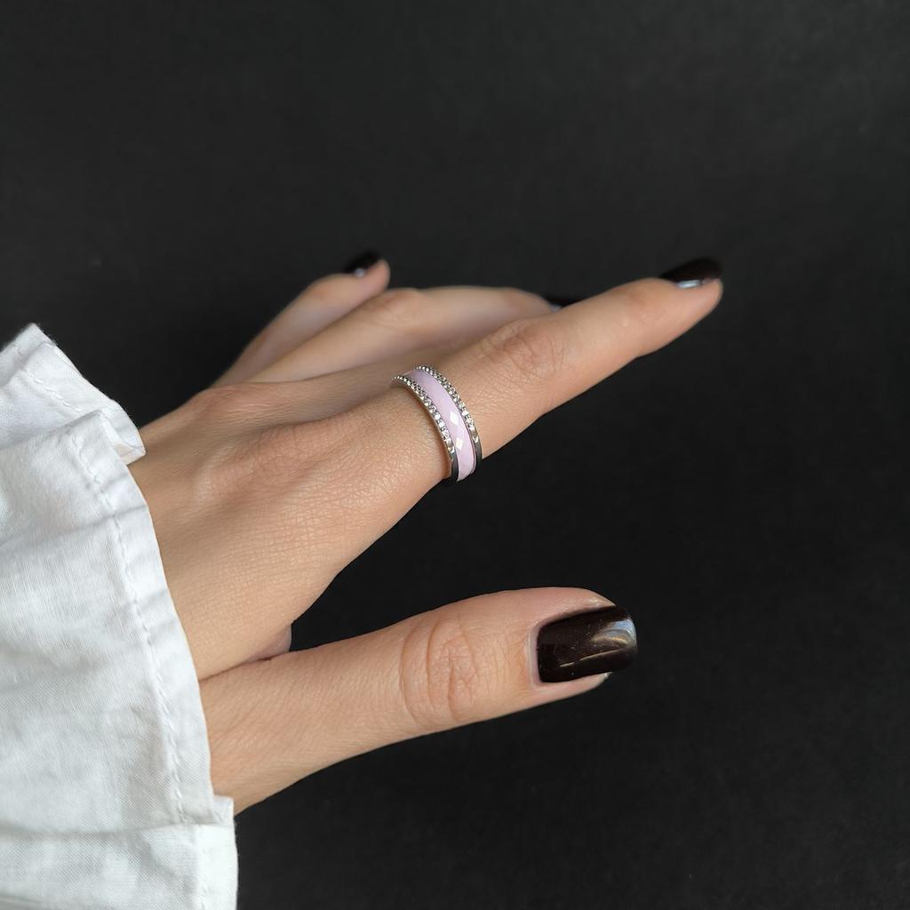 Серебряное кольцо с керамикой, вес изделия 4,88 гр (60002333)