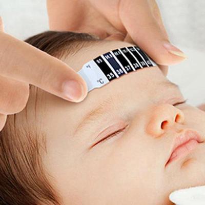 10Pcs Kids Baby Forehead Strip Head Fever Thermometer Body Temperature Test Tool Kit