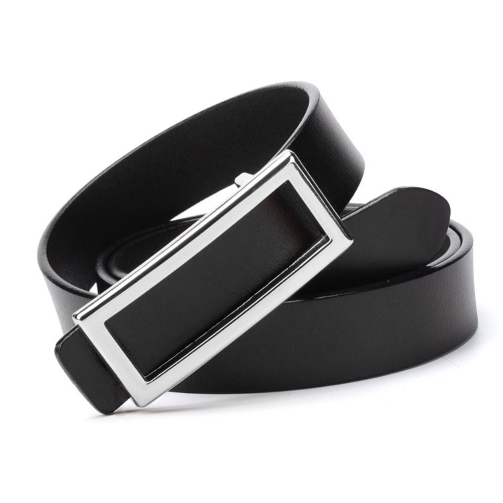 Rectangle Buckle Genuine Leather Belts Elegant Waist Belt Waistband Dress Belt  Female