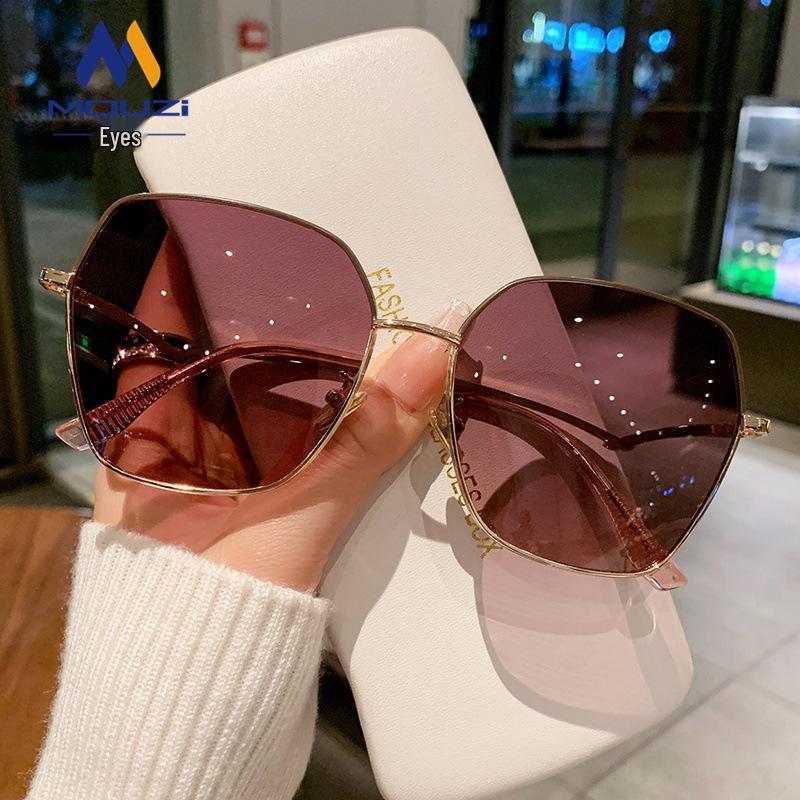 

Женские солнцезащитные очки 2025 года с большой оправой, для похудения лица, поляризованные - Высококачественные, с защитой от УФ-лучей, уличный стиль