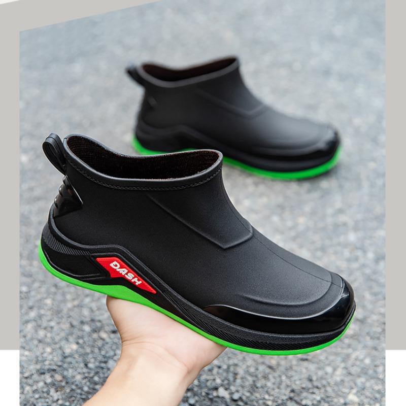 Bottes de pluie, chaussures pour homme, imperméables et résistantes à la pluie, bottes de pluie courtes et mi-longues, bottes d'eau, chaussures de travail en caoutchouc
