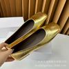 Unmarked Super Soft Calfskin Square Head Minimalist Flat Sole Shoes Comfortable Grandma Shoes Women