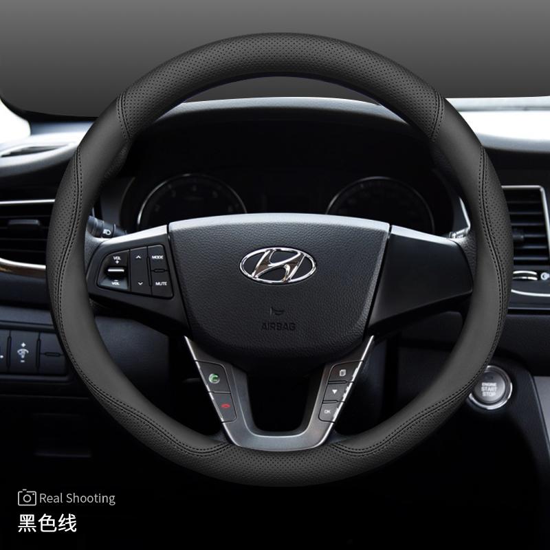 Leder-Autolenkradabdeckung für Hyundai Tucson Nx4 Santa Fe Mx5 Elantra N Palisade Creta Grand Kona 2024 2025 Zubehör