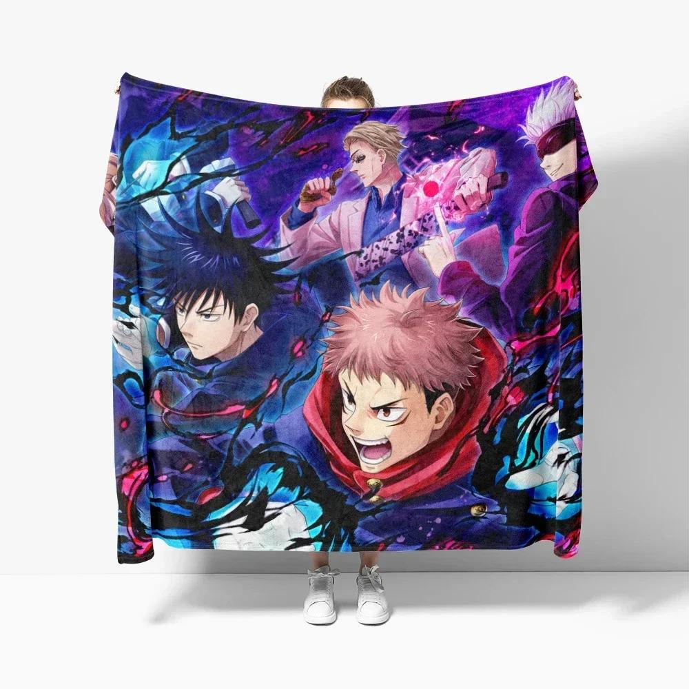Anime Spell Fighting Back Soft Flannel Blanket Breathable Warm Bedding & Travel Blanket Sofa Blanket Bed Blanket Customizable