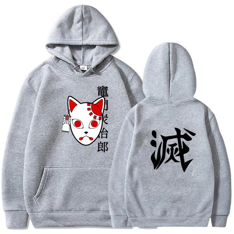Japonské Anime Kamado Nezuko Mikina Pánská Mikina Vintage Unisex Pulovr Vintage Grafická Mikina Topy Oversize Oblečení