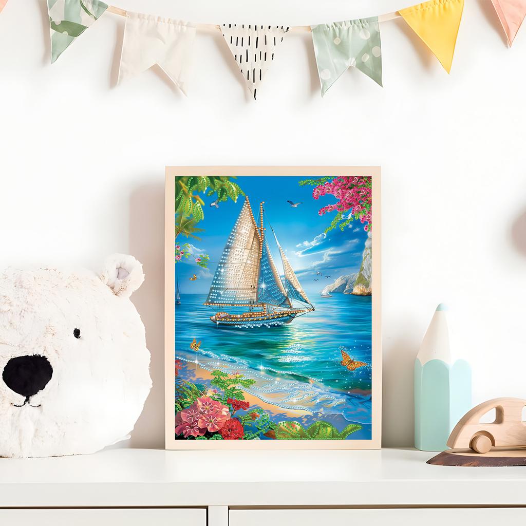 New Diamond Painting Cartoon Girl Puzzle Diy Point Diamond Sticker, Frameless Decorative Hanging Painting In The Living Room And Study