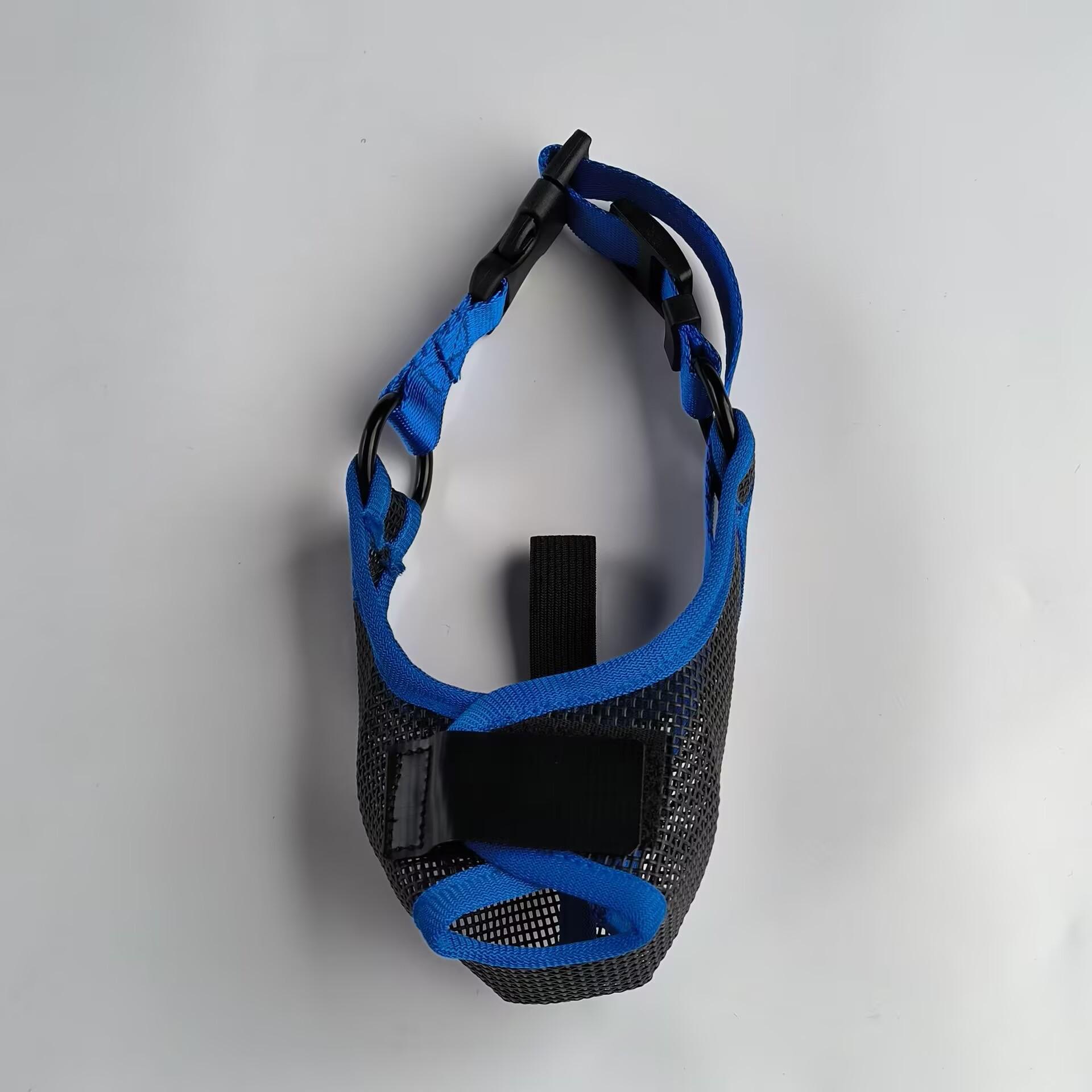 

Breathable Mesh Dog Muzzle for Barking, Biting, and Anti-Ingestion – Fits Large, Medium, Small Dogs M синий
