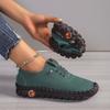 New Stitching Rubber Sole Single Shoes Women Soft Bottom Soft Leather Mom Shoes Large Size 35-45 Women's Shoes