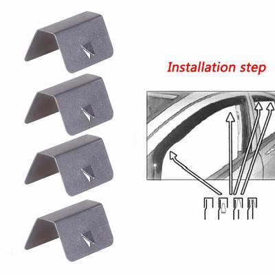 Left Metal Retaining Clips Rain Deflector Clips Wind Rain Deflector Channel Rear