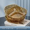 Elegant Transparent Fruit and Snack Plate for Coffee Table or Hotel Desk