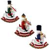 Festival Wood Nutcrackers Soldier Figures Wood Nutcrackers Soldier Toy Statue Christmas Celebration Table Centerpieces