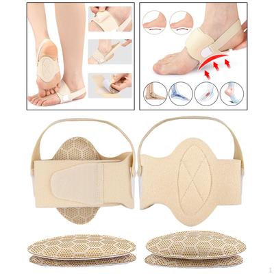 Arch Pad Support Brace Adjustable Compression Bands High Arches