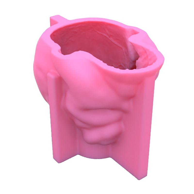 Classic 3D Fine Grain 2 Roses on Skull Pattern Silicone DIY Loaf Soap Candle Ornament Mold