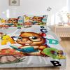 3pcs Capybara Print Duvet Cover Set - Machine Washable, Includes 1 Cover and 2 Pillowcases, No Core Included yy251013046