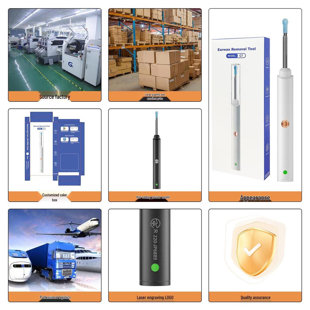 High-Definition Visual Ear Pick with Light - Ultra-Clear Endoscope Ear Cleaning Tool.