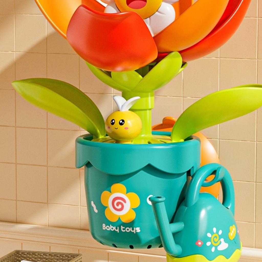 Blooming Sunflower Water Sprinkler Bath Toy for Toddler Enhancing Hand Eye Coordination Sensory Bathtub Shower Toy