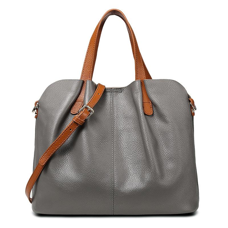 

The first layer of cowhide niche tote bag high-end leather new versatile work commuter women s handbag