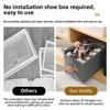 Multifunctional Grid Storage Shoe Box Cross-Border Foldable Fabric With Cover Dustproof And Washable Sundries Storage Box