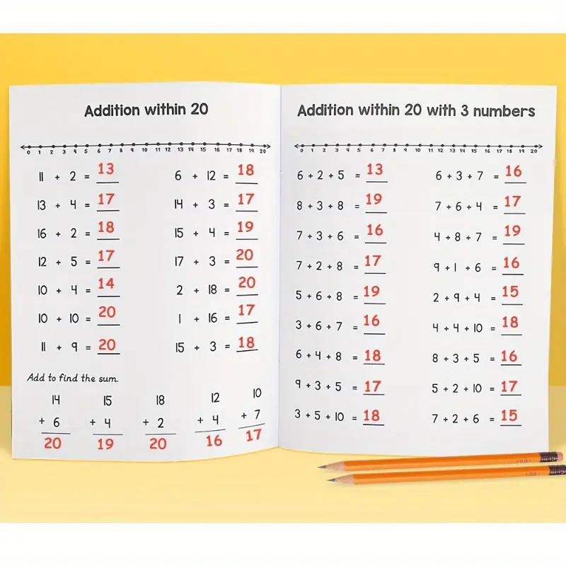 A Workbook for Practicing Addition And Subtraction On a Number Line Within 20, Designed for Math Learning