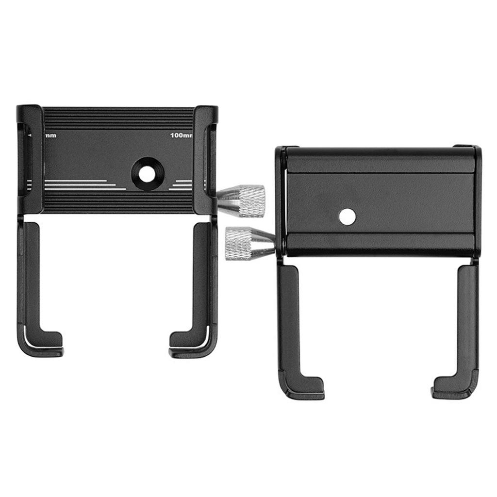 Aluminum Alloy Bike Phone Holder Universal Bike Phone Mount Motorcycle Phone Holder with Silicone Buckle Fastener Black