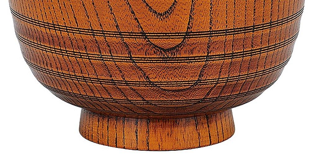 Miyamoto Sangyo Keyaki Made by Nakade 430ml Bowl, 4.2mm, Flat-striped, Hiromichi,